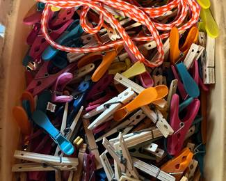 Colorful clothespins