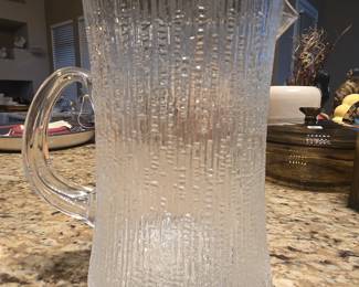 Vintage Littala Finland Tapio Wirkkala Ultima Thule Glass Pitcher MCM