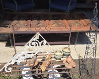 Lots of outdoor furniture and accessories.