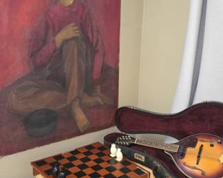 Cool portrait, Fender acoustic/ electric mandolin 