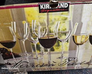 large box of wine glasses