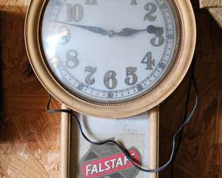 vintage Falstaff clock