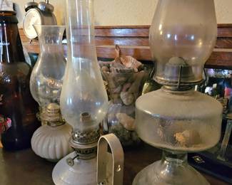 lots of oil lamps