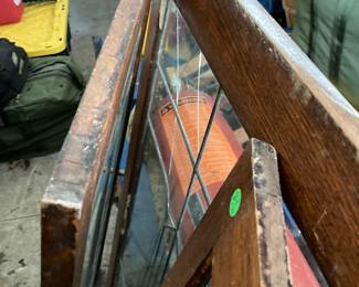 Two cracked panes on one door