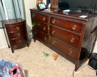 Vintage dresser and matching nightstand
