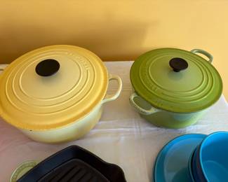 Le Creuset in various colors
