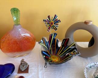 art glass - much signed by local artists
