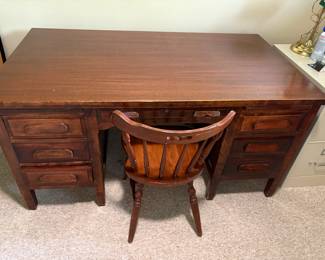 antique knee-hole desk