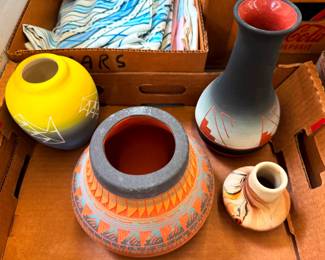 Native American Style Signed Pottery