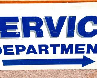 Service Department Sign