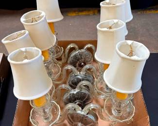 Crystal and glass wall sconces