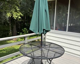 Outdoor table with umbrella (4 chairs not pictured)