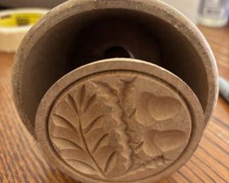 Vintage butter press/mold with flower design