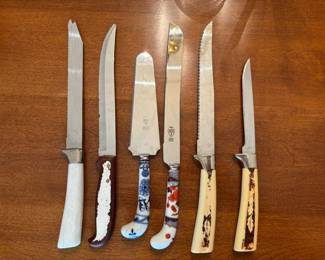 Serving utensils, knives