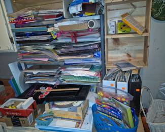 Lots of art  and painting supplies