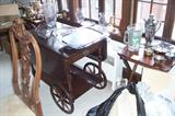 Walnut tea cart
