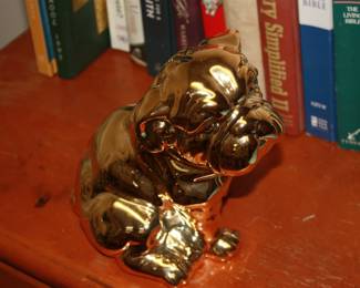 Gold bull dog coin band