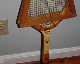 Vintage wood tennis racket