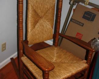 Wood woven seat & back rocker