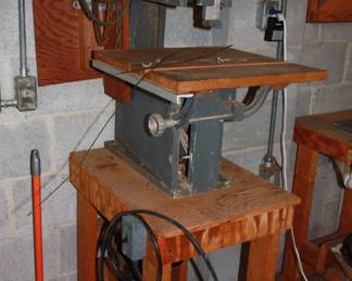 Band saw on stand (blade broke while testing)