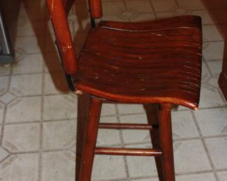 Wood bar stool