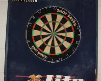 Shot saver Hog hair 'Miller Lite' dart board