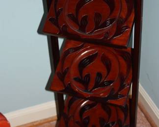 Original oriental 3 tier foldable plate rack  from Haiti 