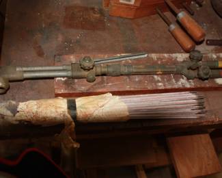 Victor band acetylene torch & welding rods 