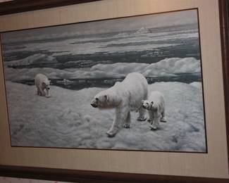 Mat/framed polar bears Charles Frace  1576/2000