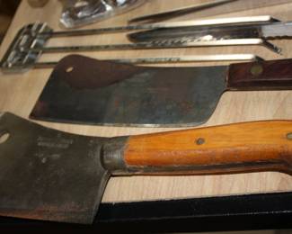 Vintage meat cleavers