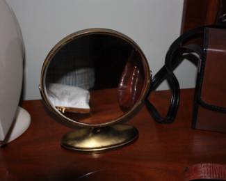 Vintage brass mirror