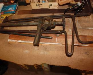Various antique/old car jacks