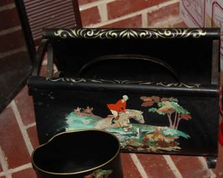 Vintage metal log holder