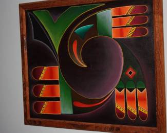 Indigenous oil on canvas 'Night Drops' by William Conger