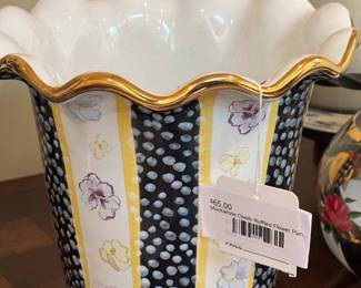 Mackenzie Childs Ruffled Flower Planter 