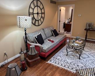 Mackenzie Childs Courtly Check Sofa 