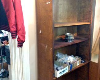 ONE OF FIVE TALL PLYWOOD BOOK SHELVES