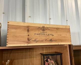 Wood Panel Wine Bottle Storage Box