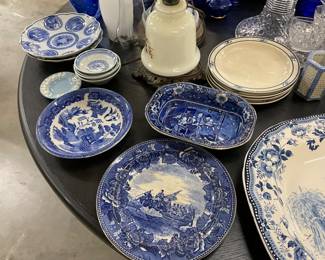 Blue Willow Plate - Blue & White Transferware Bowl & Plate