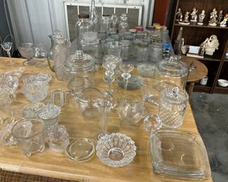Assorted Clear Glassware