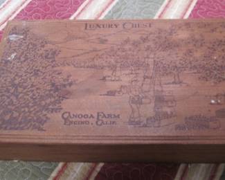 Canoca Farms Wooden Dried Fruit Box from Encino CA