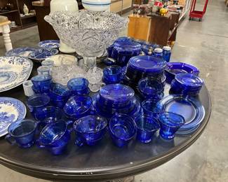 Cobalt Blue Glass Dinnerware