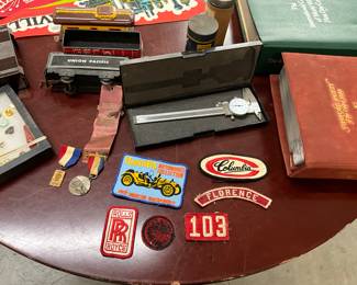 Assorted Patches & Medals - Dial Caliper in a Case