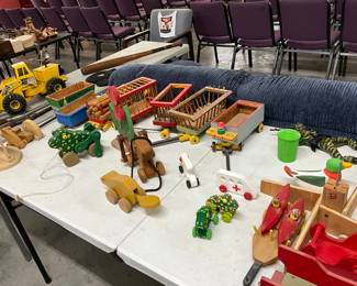 Children's Wooden Pull Toys - Tonka Steel Front Loader Toy
