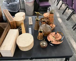 Basswood Boxes/Containers - Assorted Copper & Brass Items