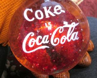 Glass Coca-Cola/Coke Paperweight