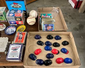 Baseball Trading Cards - Signed Baseballs - Mini Baseball Batting Helmets