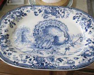 Royal Staffordshire "Tonquin Blue" Turkey Platter