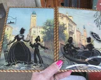 Silhouette Reverse Painting Bubble Glass Pictures