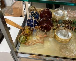 Japan Multi-Colored Glass Fishing Floats Decor